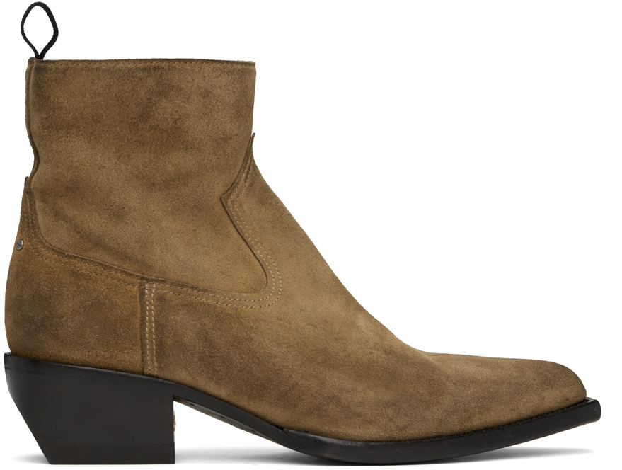 Shop Golden Goose Tan Debbie Boots In Cognac