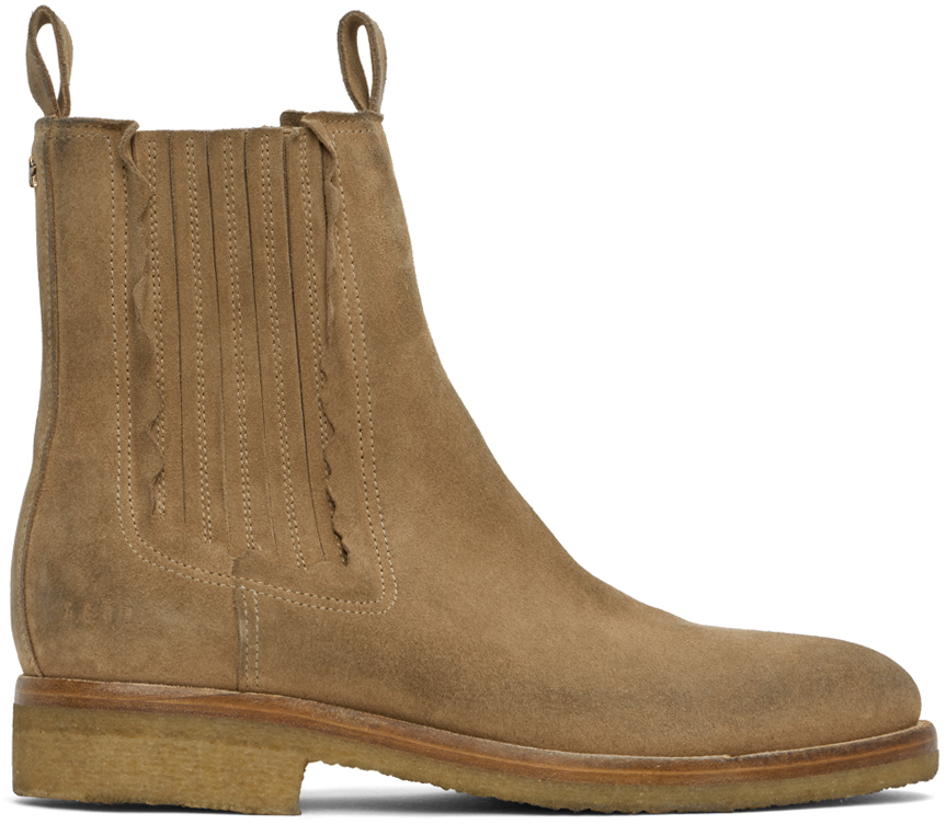 Shop Golden Goose Brown Suede Chelsea Boots In Tobacco