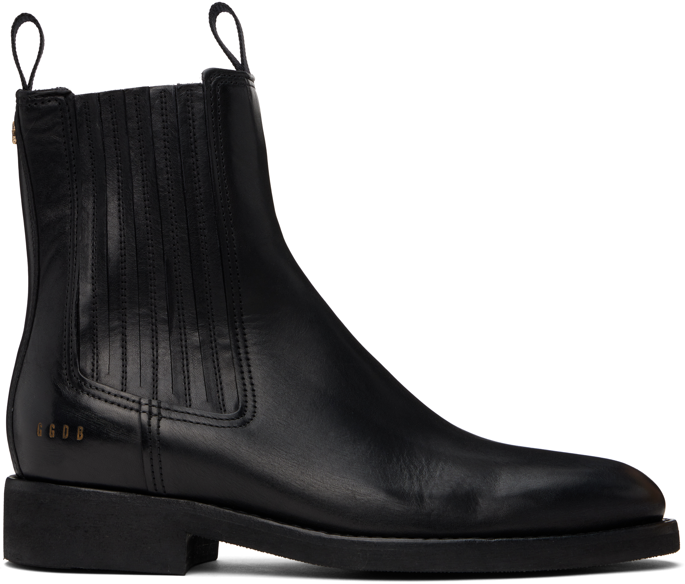 Shop Golden Goose Black Leather Chelsea Boots