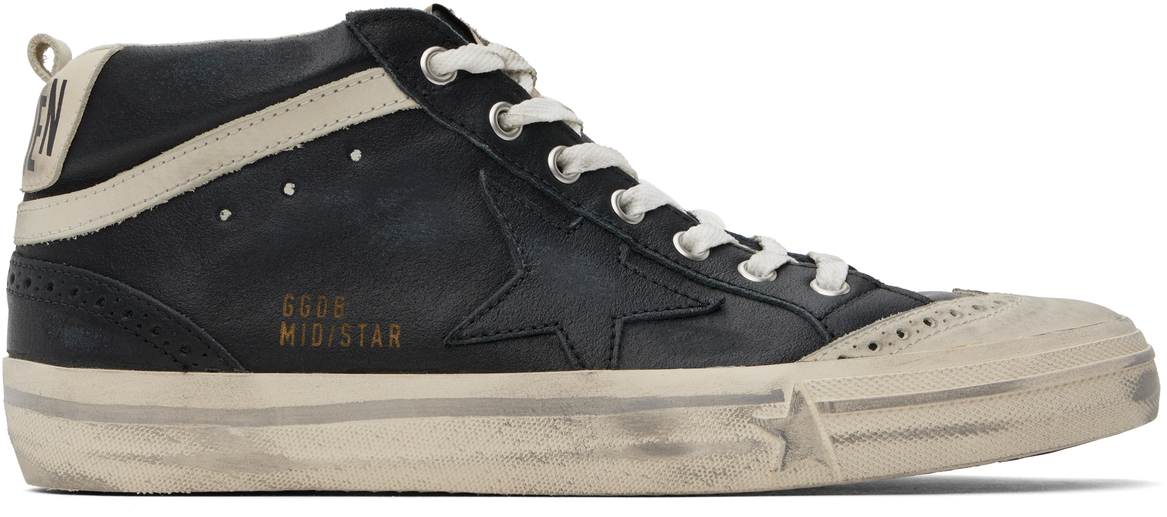 Black Mid Star Sneakers