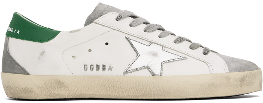 White & Gray Super-Star Sneakers