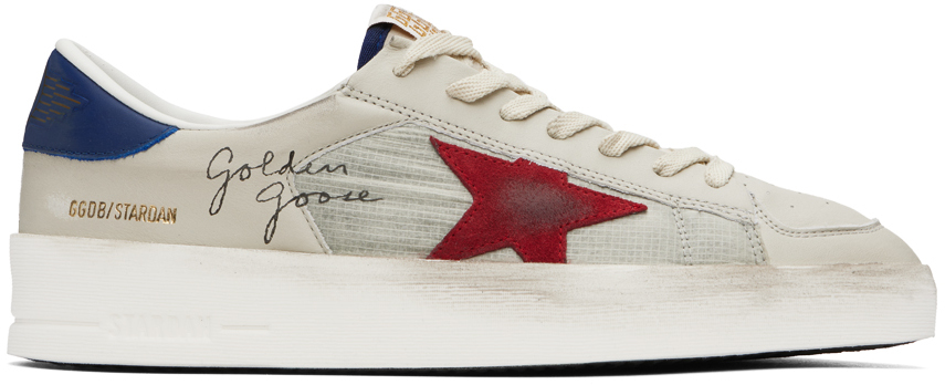 【関税込み】Golden Goose グレー Stardan スニーカー Golden Goose: グレー Stardan スニーカー | SSENSE 日本