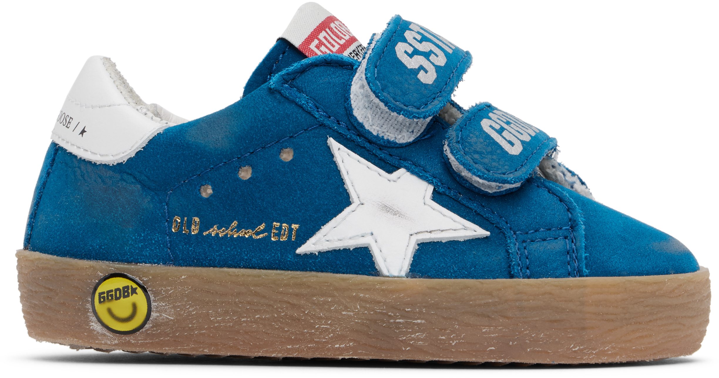 Shop Golden Goose Baby Blue & White Old School Sneakers In Bluette/white