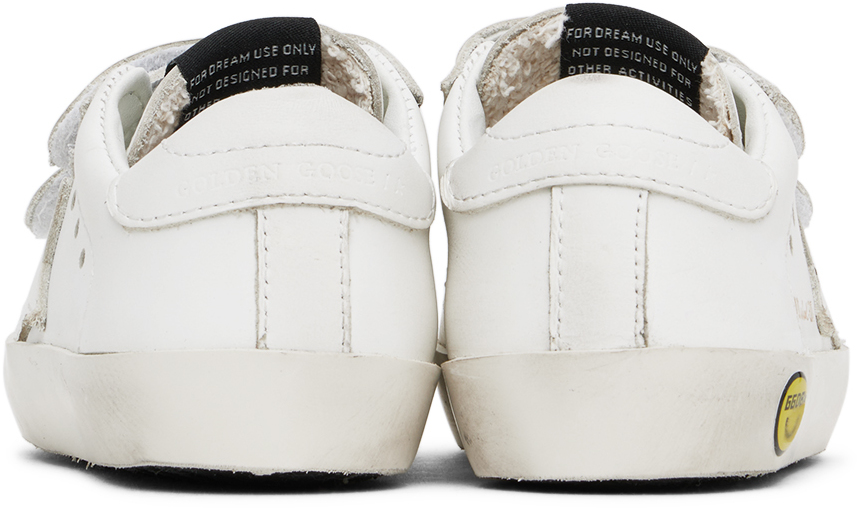Golden Goose Baby White Old School Sneakers In Optic White | ModeSens