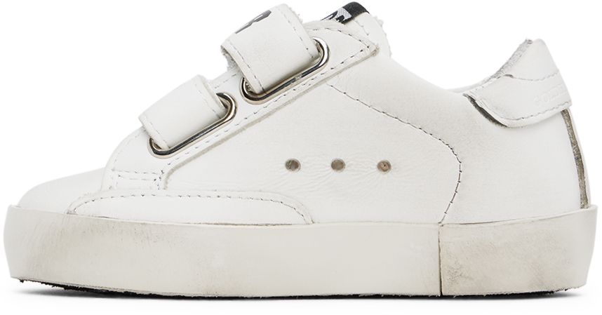 Golden Goose Baby White Old School Sneakers In Optic White | ModeSens