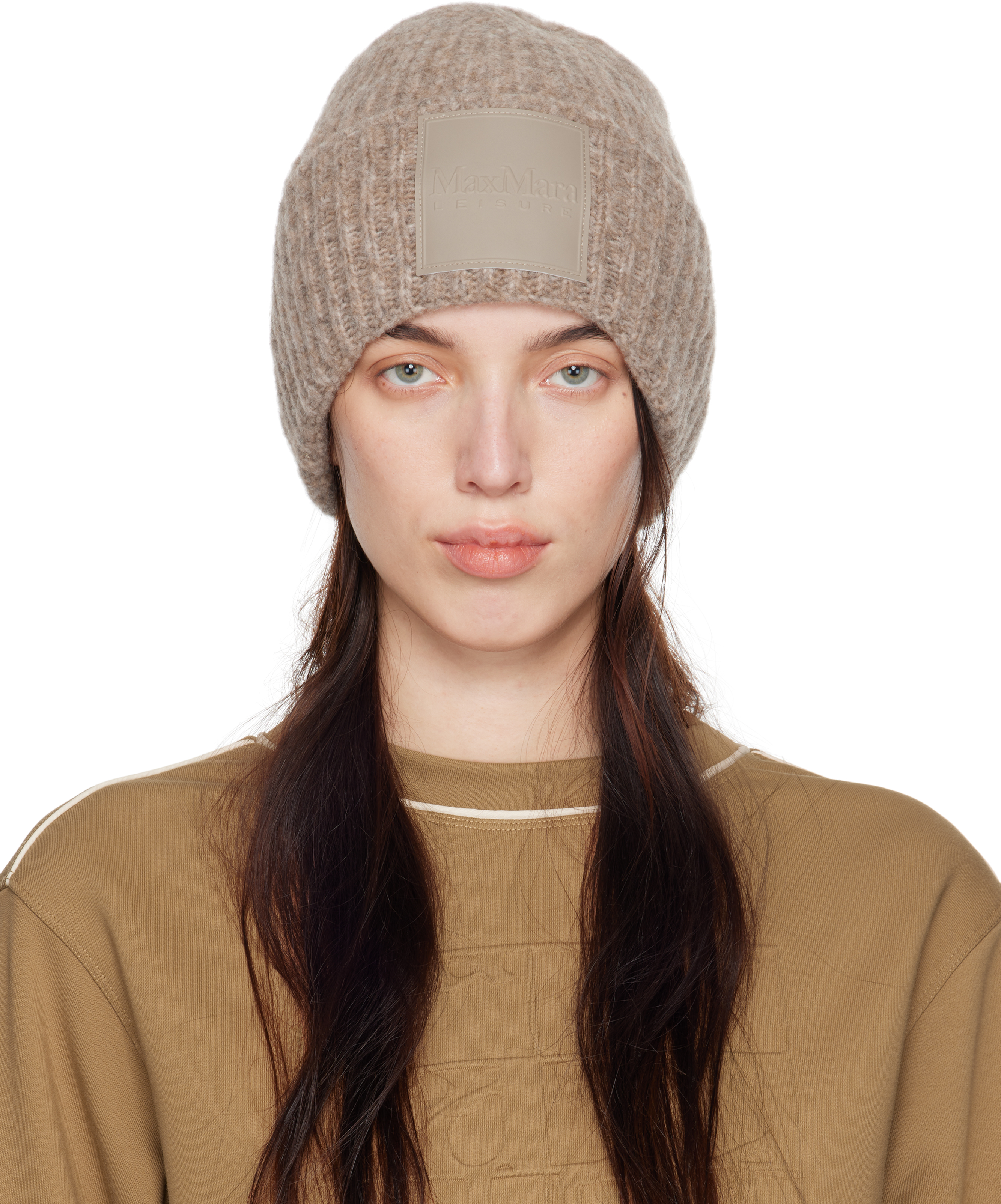 Beige Wool Beanie