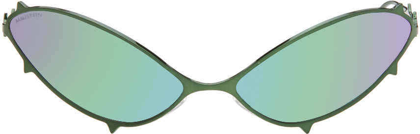Green Metal Spike Sunglasses