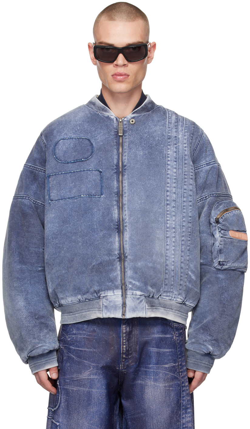 Shop Pdf Blue Rayan Bomber Jacket