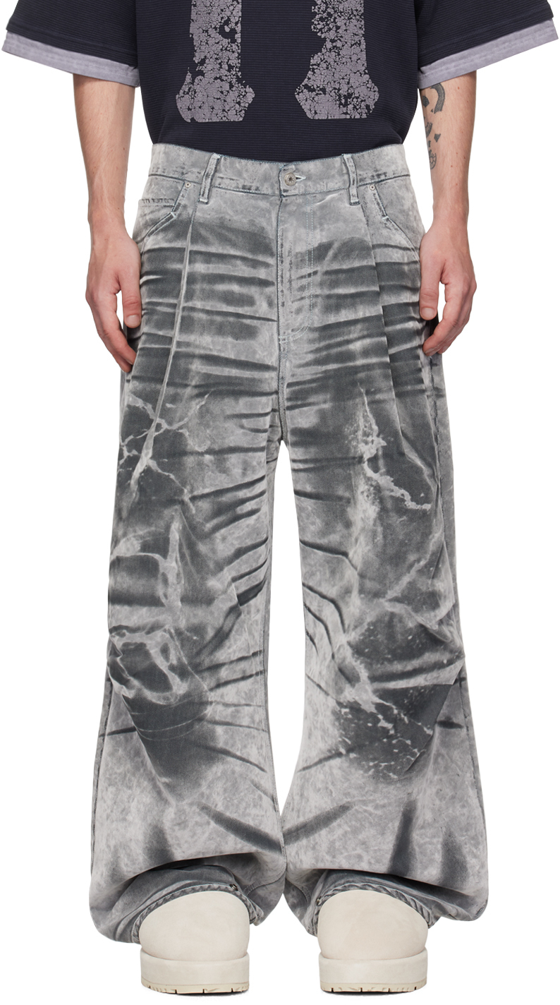 Shop Pdf Gray Fat Angelo Jeans In Grey