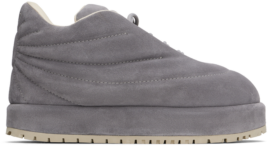 Shop Pdf Gray Nuvola Pluto Nabuk Sneakers In Grey