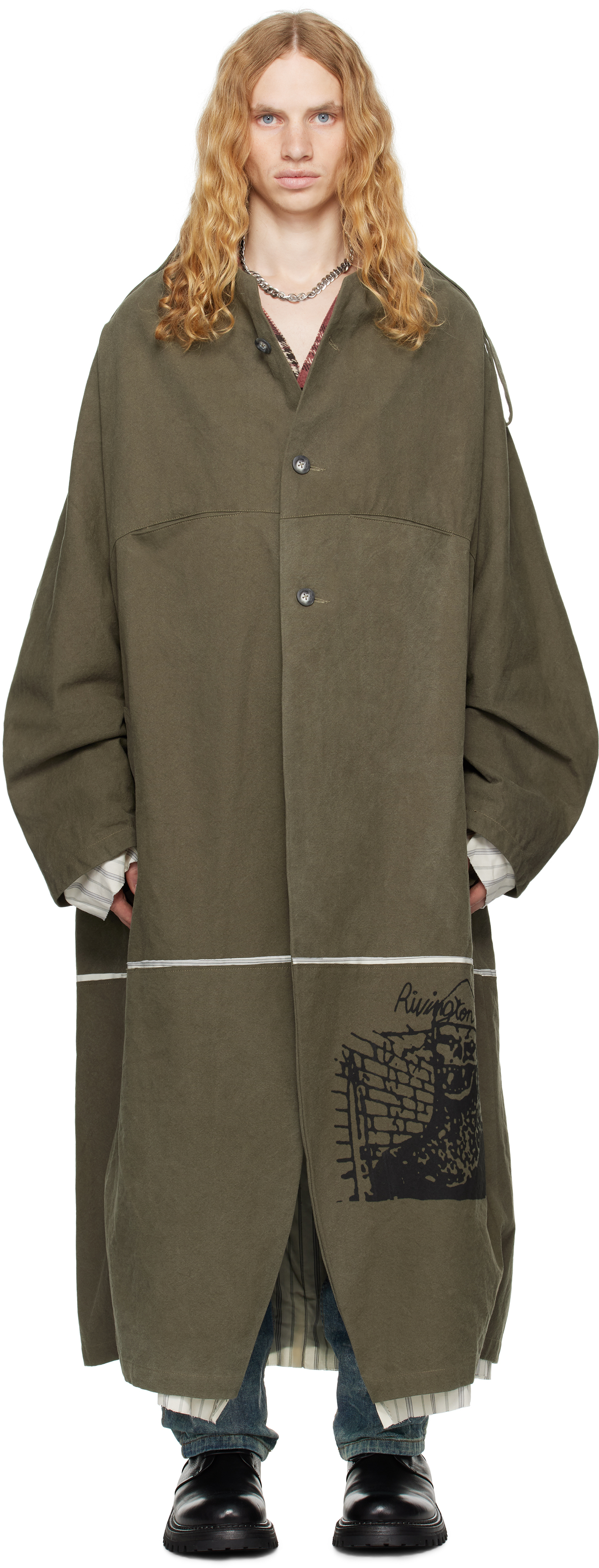 Shop Rivington Roi Rebis カーキ Abraxas トレンチコート In Army