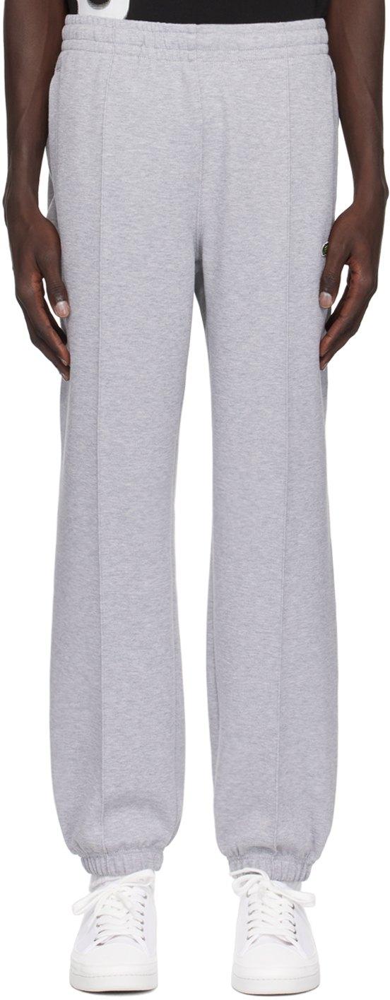 Gray Regular Fit Piqué Sweatpants