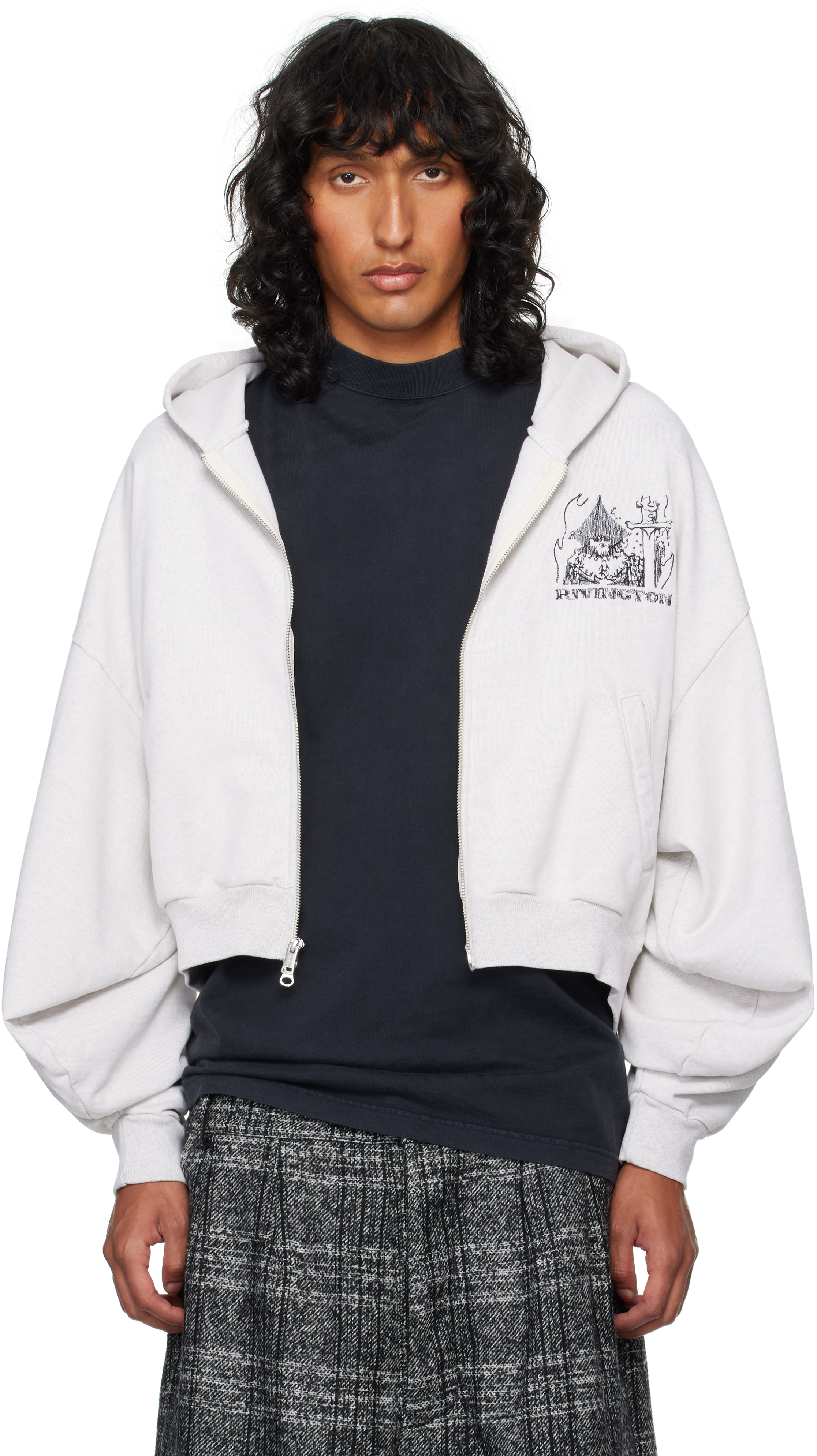 RIVINGTON ROI REBIS GRAY NOAHS ZIP HOODIE 