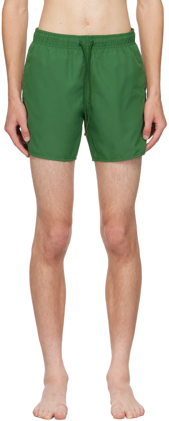 Shop Lacoste Green Quick-dry Swim Shorts In S30