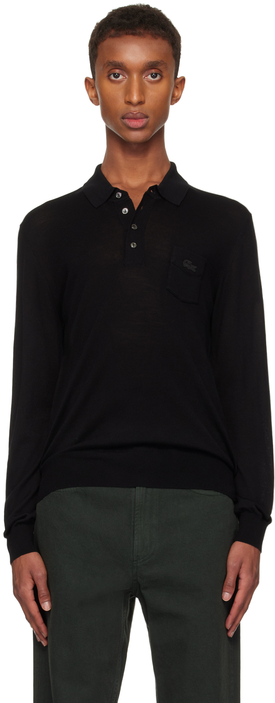 Shop Lacoste Black Jim Sweater Polo In 031