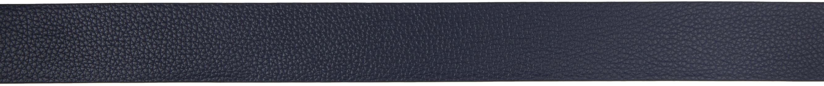 Ferragamo Black & Navy Gancini Reversible Belt In 519 Mirto || Nero