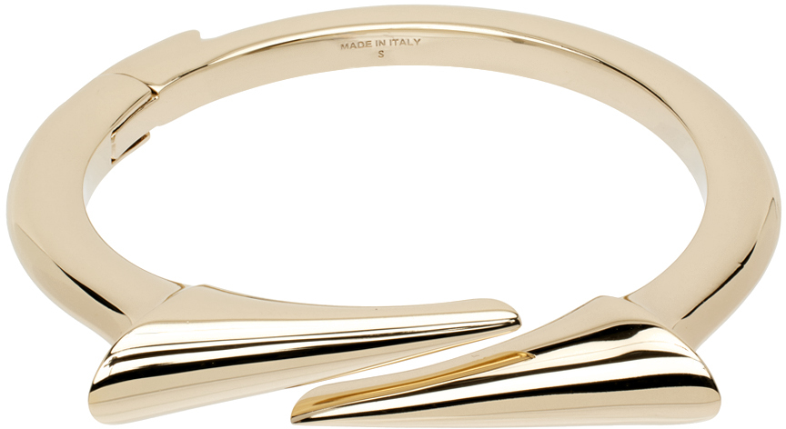 Ferragamo: Gold Gancini Point Bracelet | SSENSE