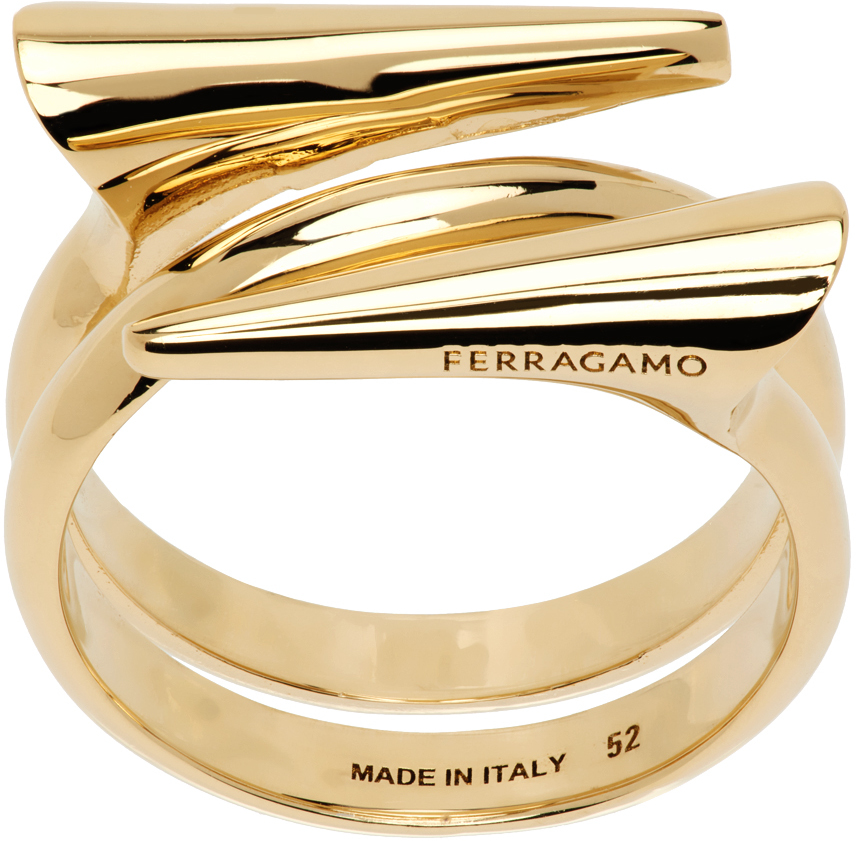 Gold Gancini Point Ring