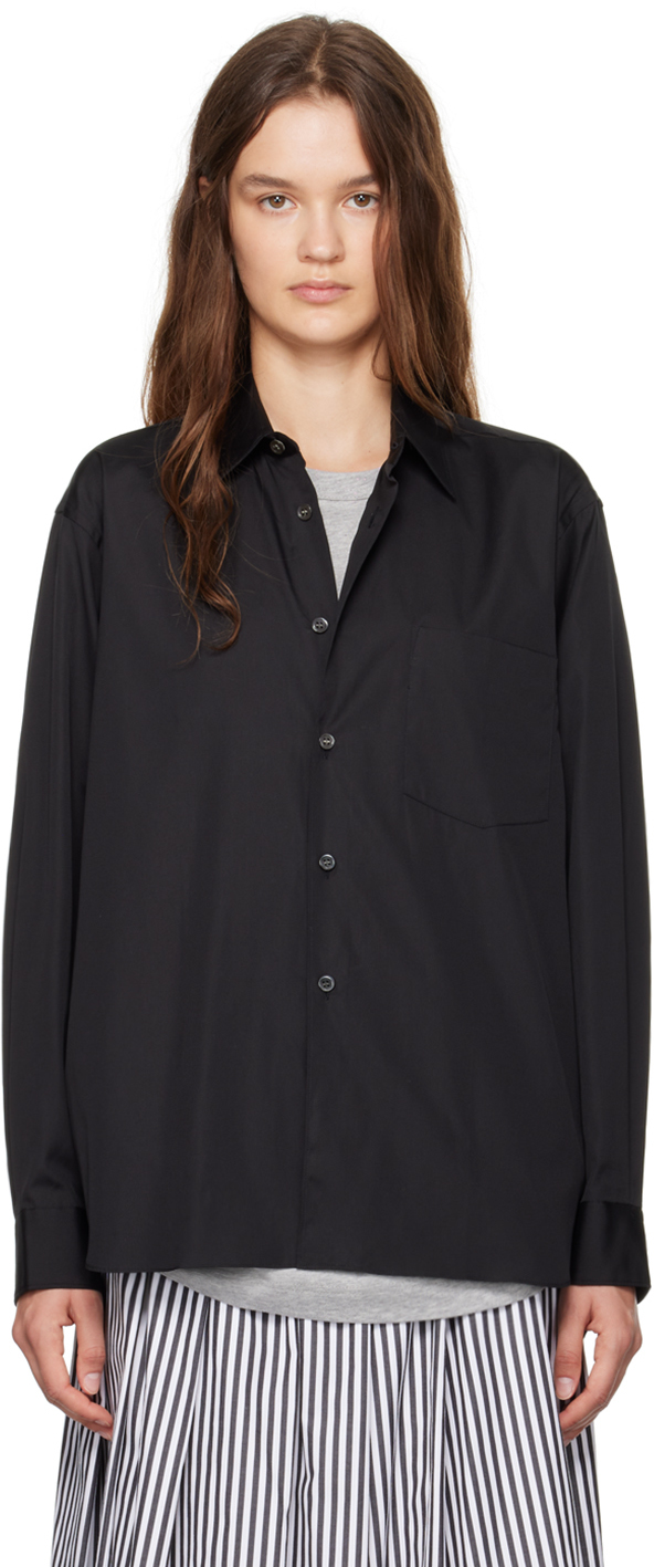black comme des garcons ポケットシャツ　M Comme des Garçons Shirtのブラック パッチポケット シャツが