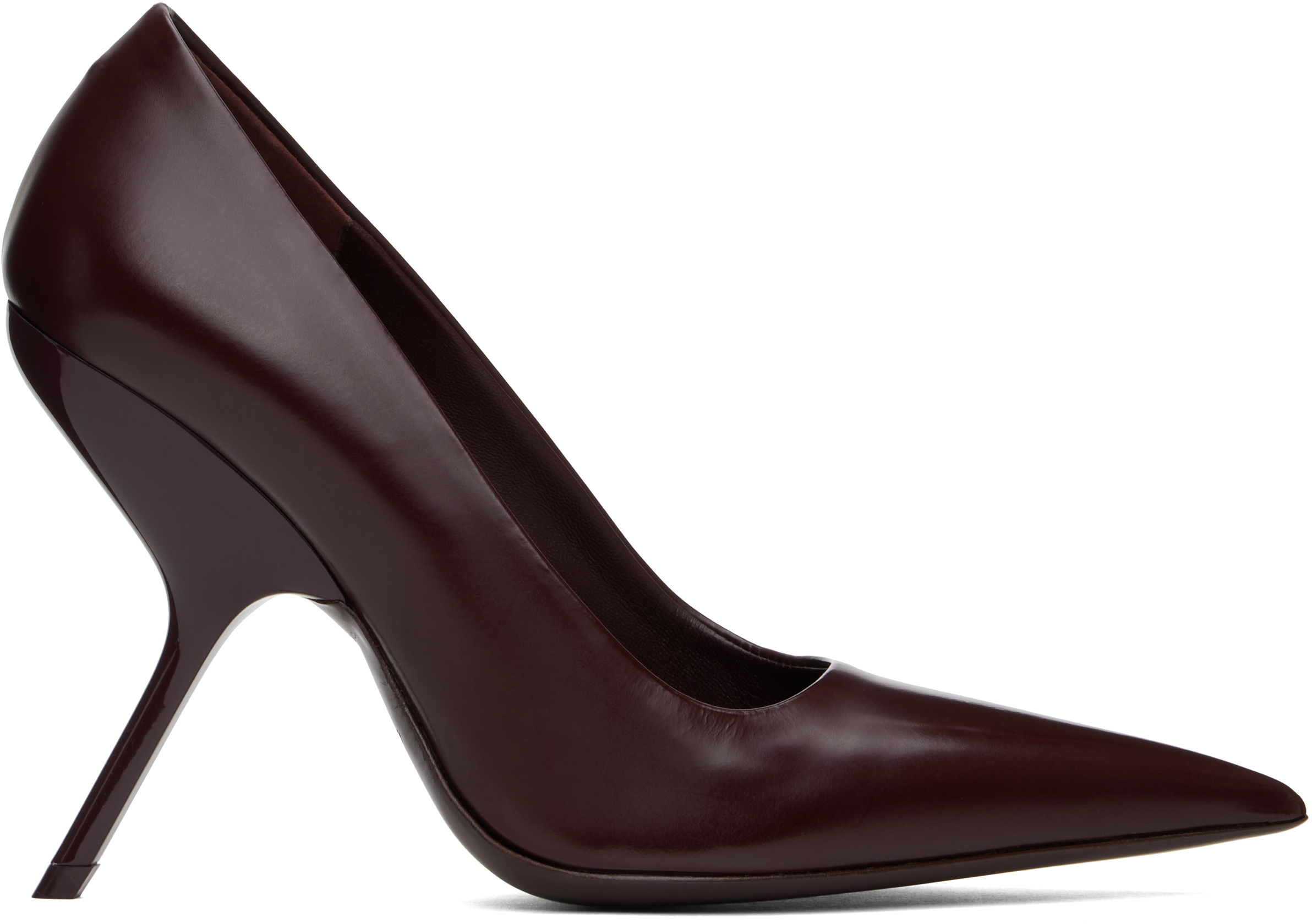 Shop Ferragamo Burgundy Eva Heels In 011 Cordovan Dark Ba