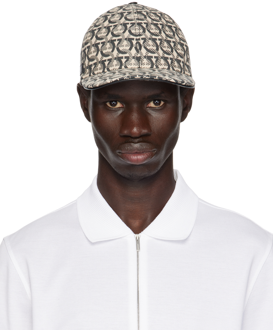 Beige & Black Gancini Baseball Cap