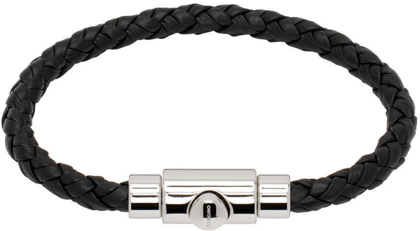 Black Braided Leather Bracelet