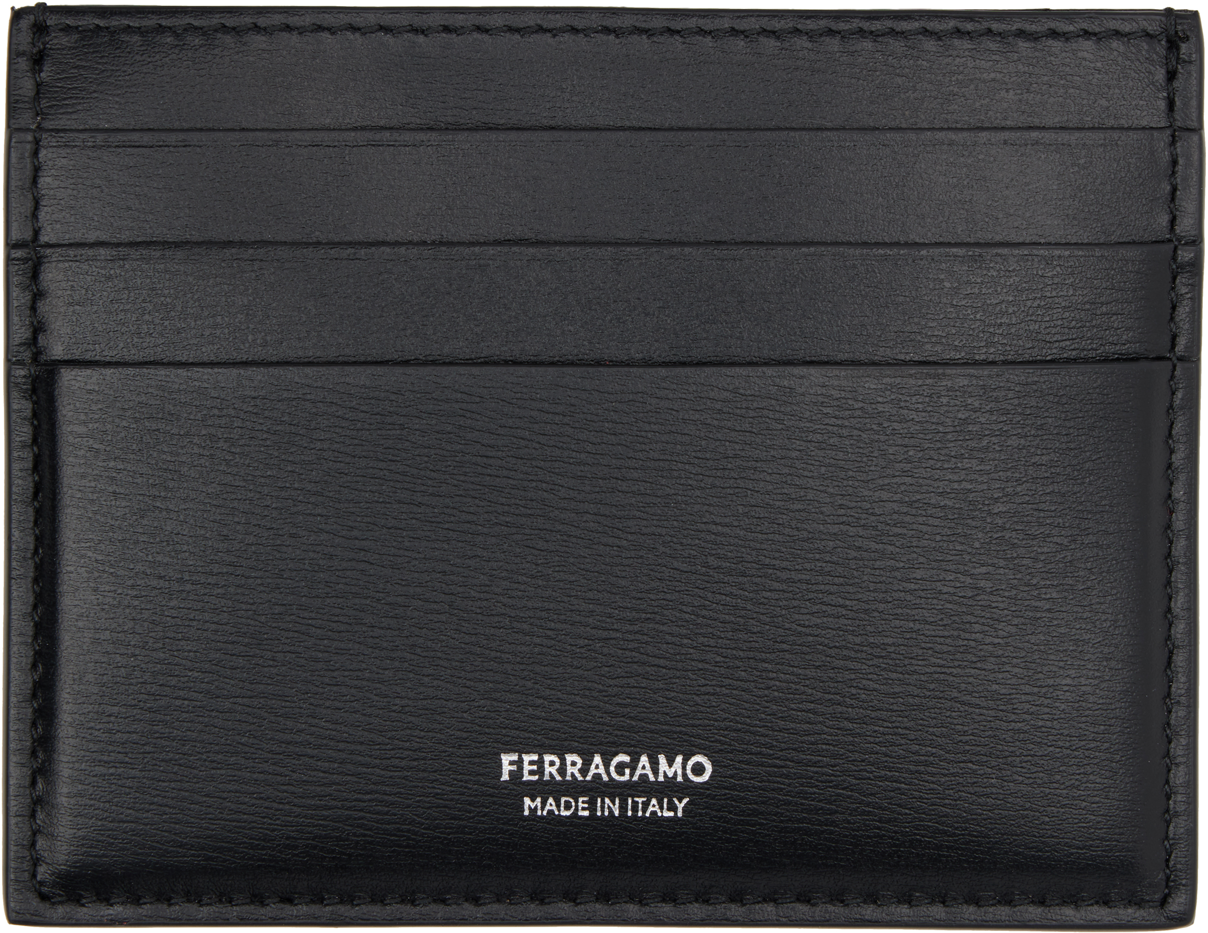 Shop Ferragamo Black Classic Card Holder In Nero