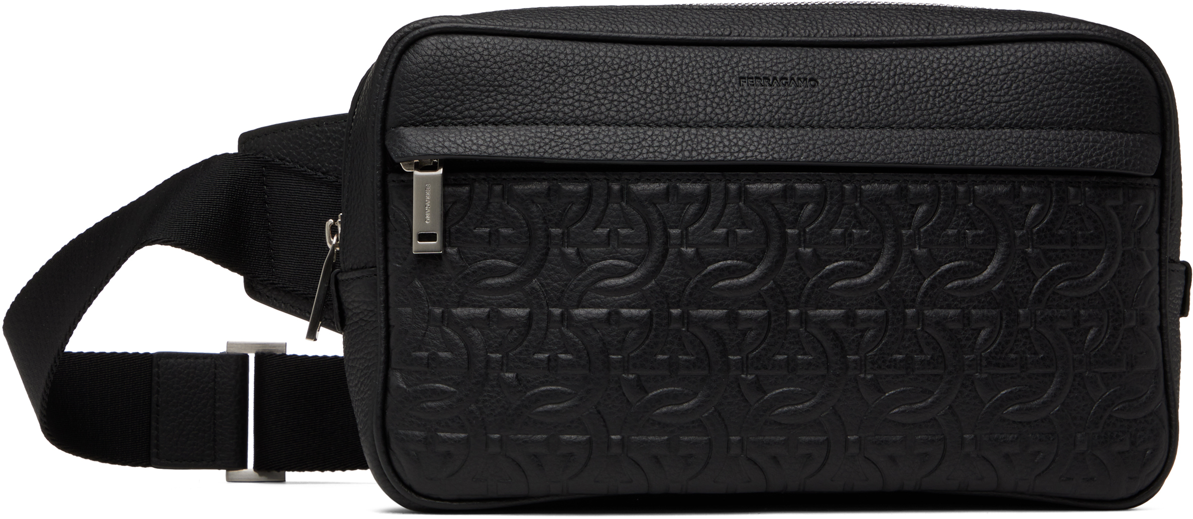 Ferragamo Gancini Belt Bag In Black