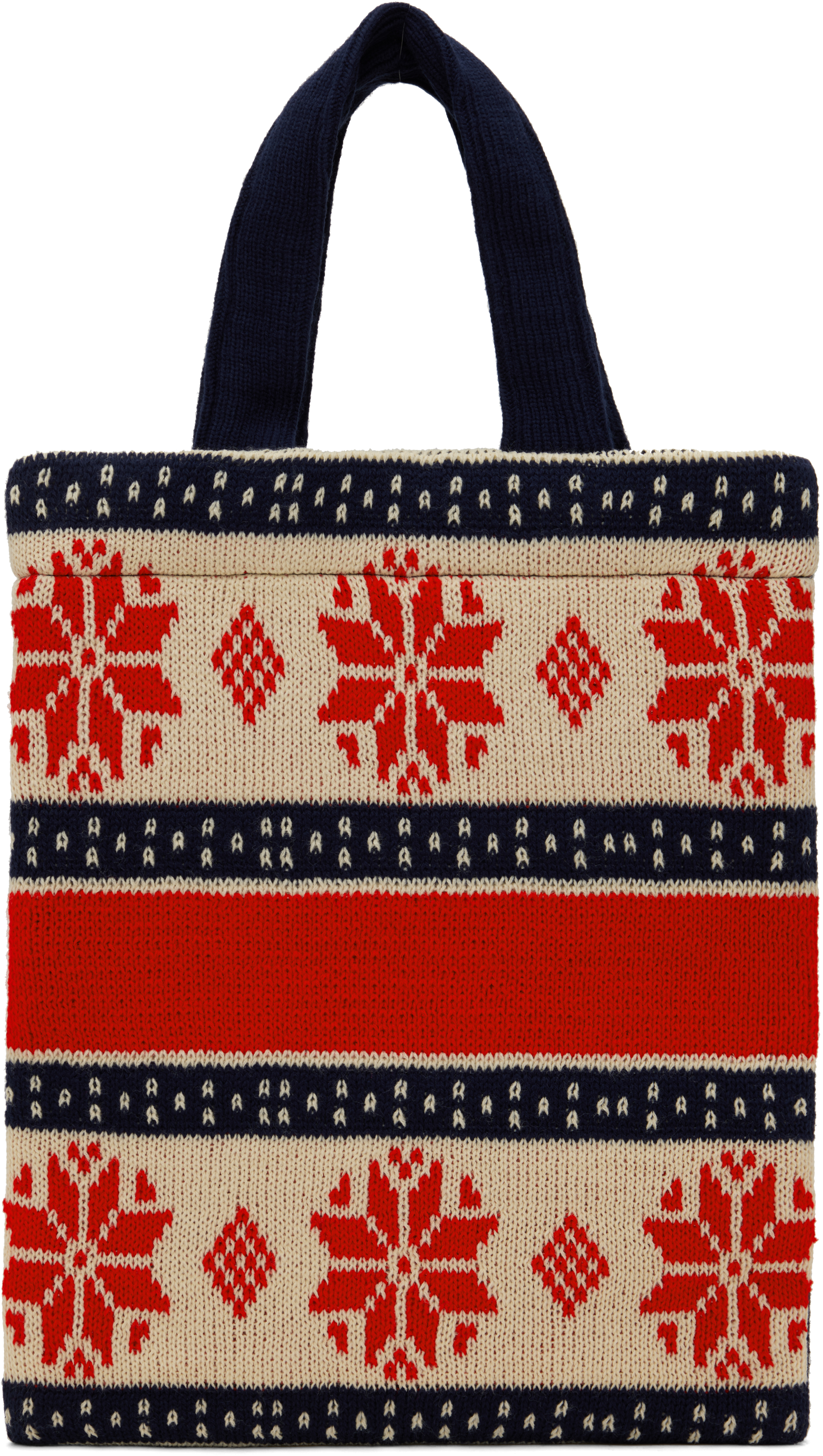 Navy & Red 'Live Free' Tote