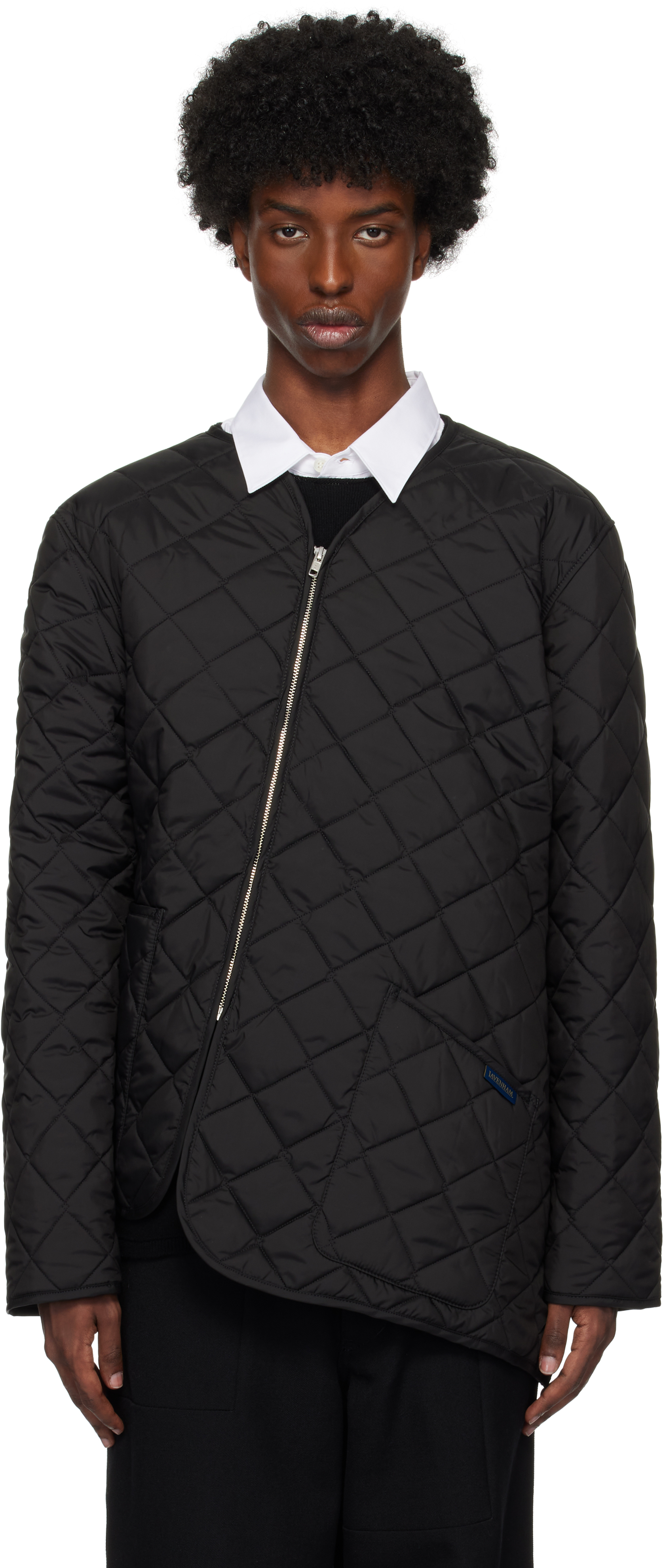 Black Lavenham Edition Bias Thornham Jacket