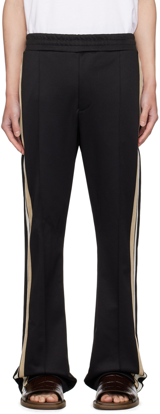 Shop Ferragamo Black Sports Track Pants In 0061/001 Black