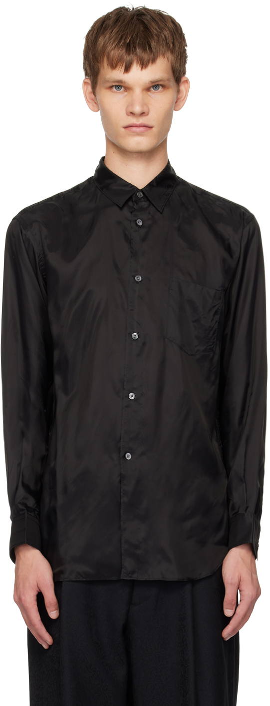 Shop Comme Des Garçons Shirt Black Patch Pocket Shirt In 1 Black