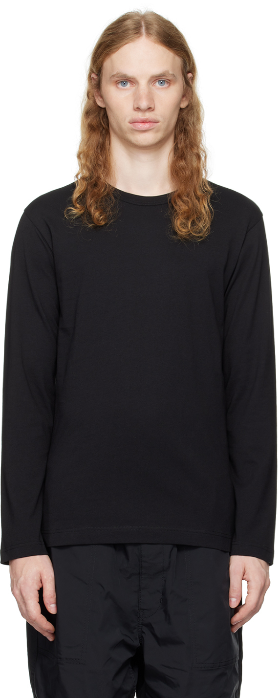 Shop Comme Des Garçons Shirt Black Crewneck T-shirt In 1 Black