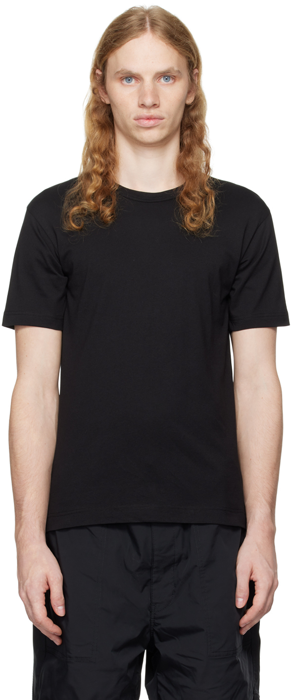 Shop Comme Des Garçons Shirt Black Crewneck T-shirt In 1 Black