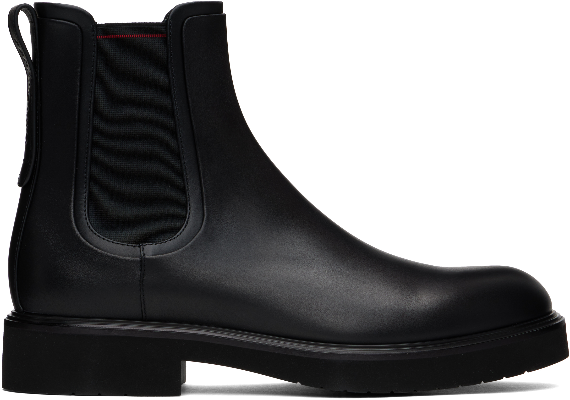 Black Calfskin Chelsea Boots