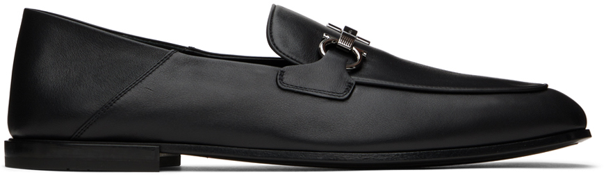 Black Gancini Ornament Loafers