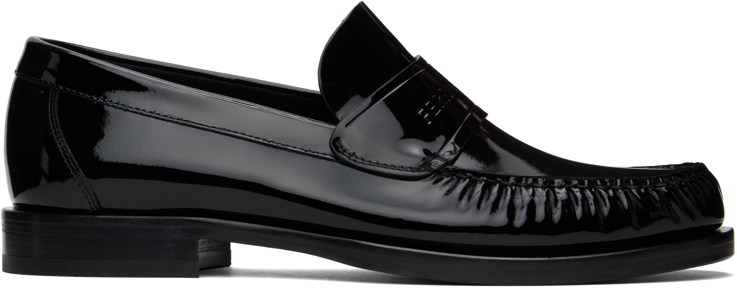 Ferragamo Black Fillmore Loafers In Nero