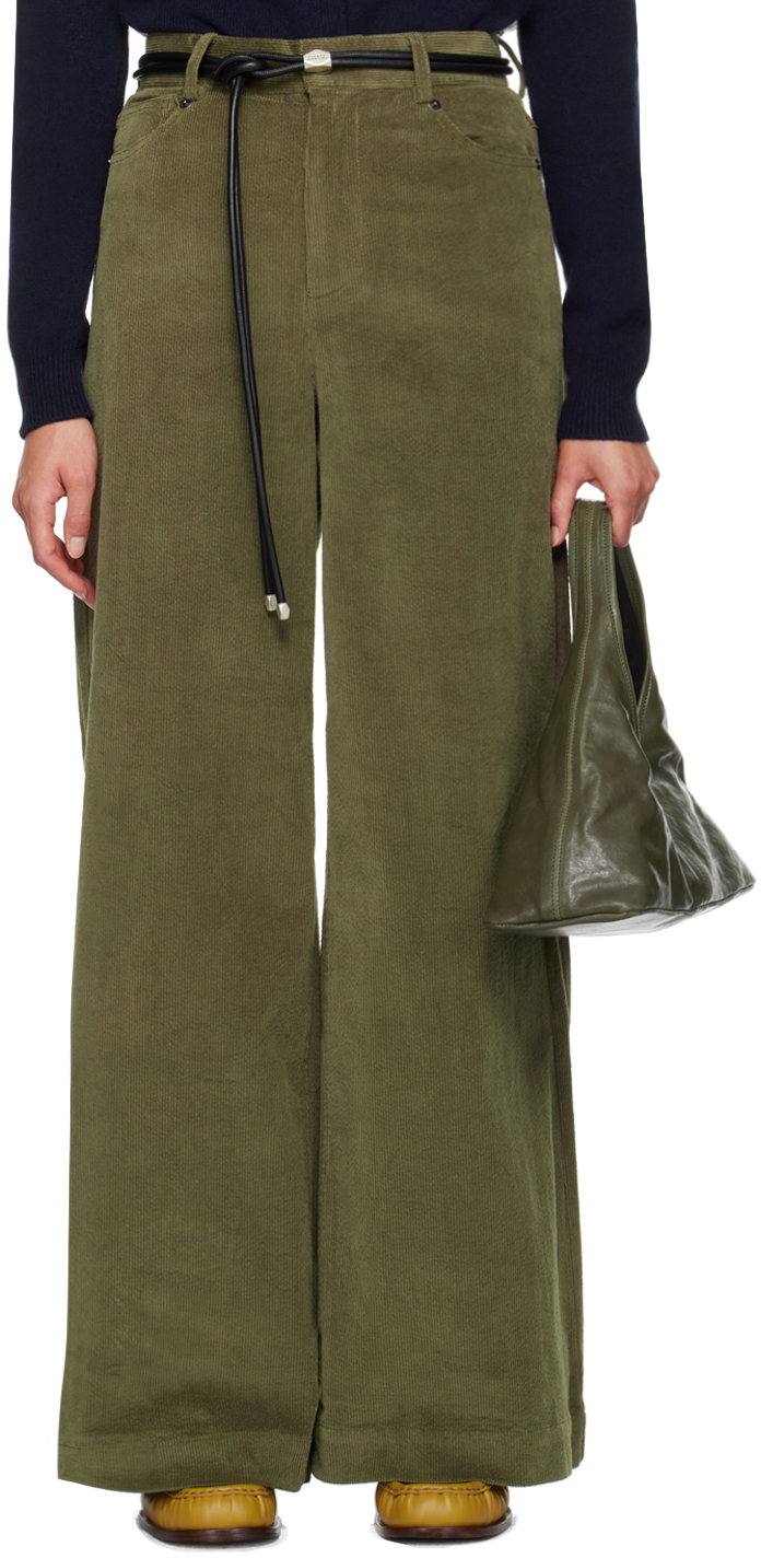 Shop Sea Ny Khaki Carine Jeans In Green