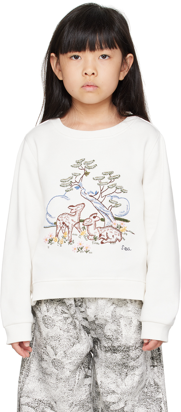 SEA NY KIDS WHITE MARTHA SWEATSHIRT 