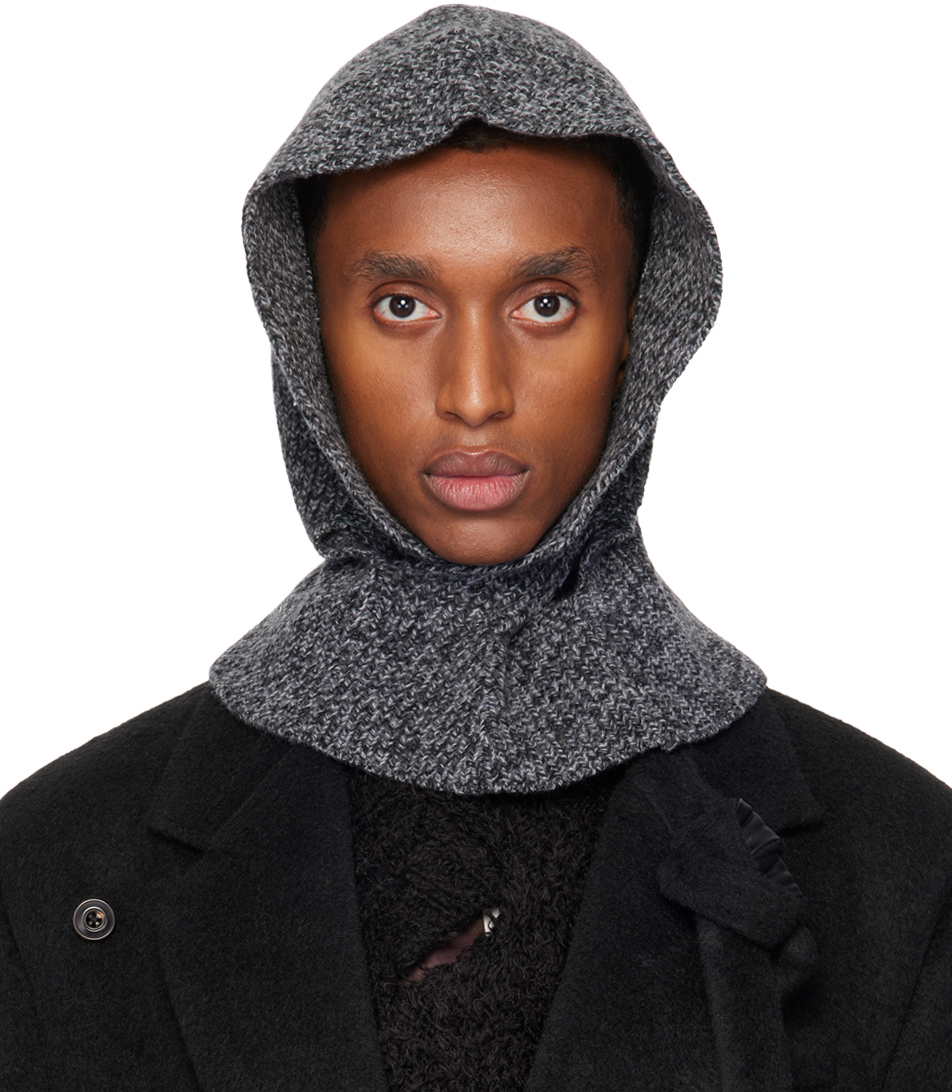 Gray Draped Balaclava