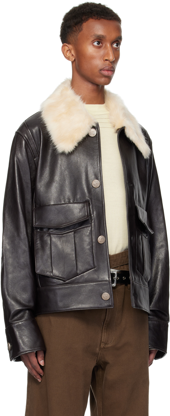 Nullus 25AW KNOT G.O.A.T レザージャケット　2 NVRFRGT - 【25AW】 ラムレザー パネル ジップアップ ジャケット