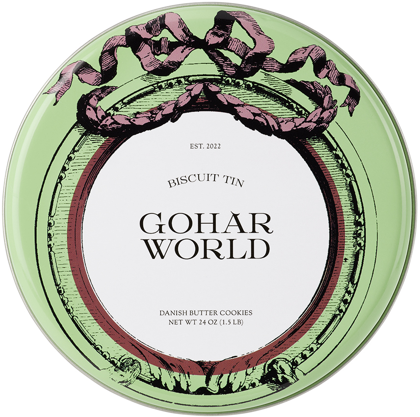 Shop Gohar グリーン＆ベージュ  World クッキー缶 キャンドル 6個セット In Tbc