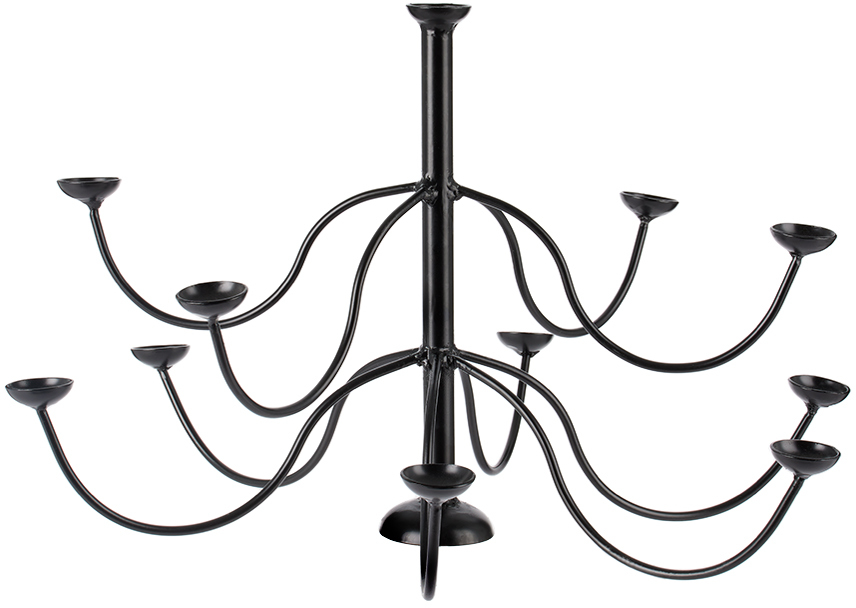Gohar Black Egg Chandelier Centerpiece In Black