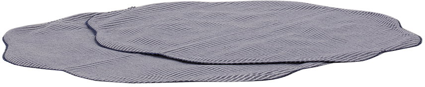 Gohar World Navy Opaline Placemat Set In De (denim)
