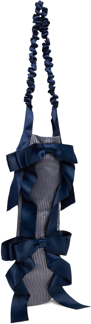 Gohar World Blue Baguette Bag In De (denim)