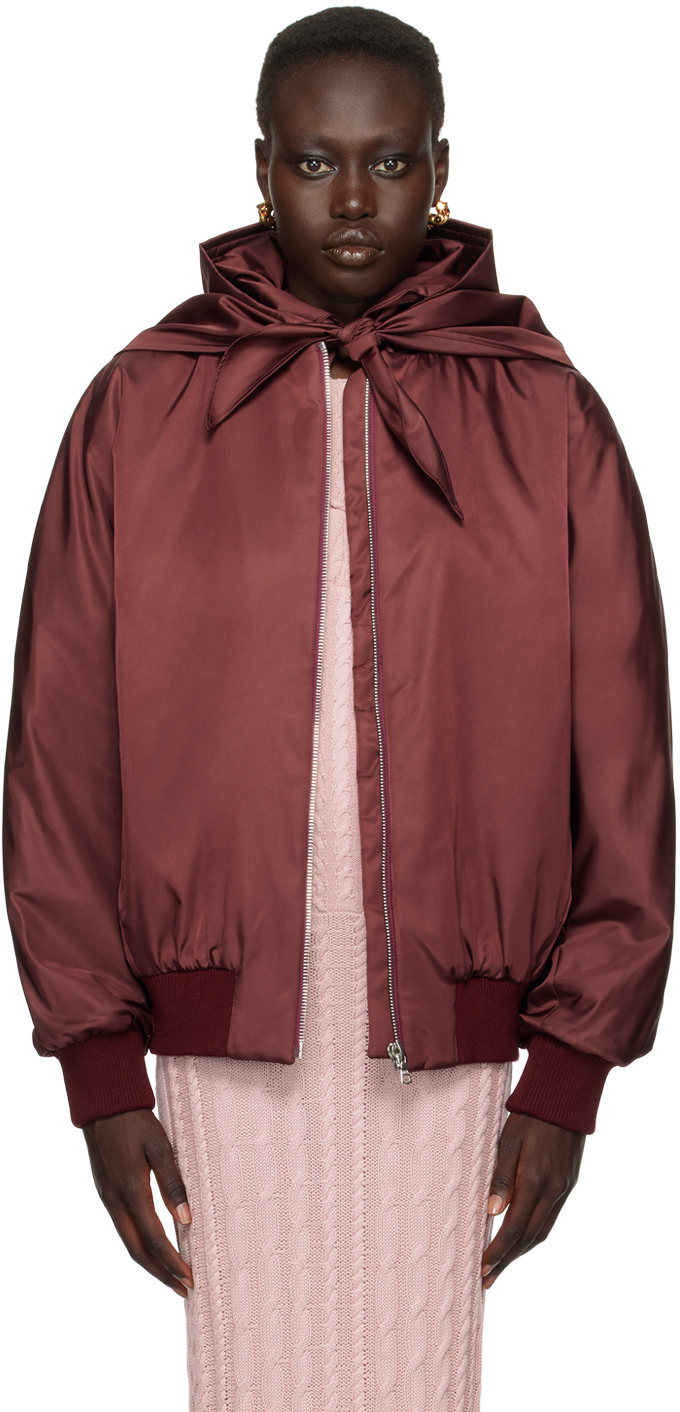 SSENSE Exclusive Burgundy Vivian Bomber Jacket