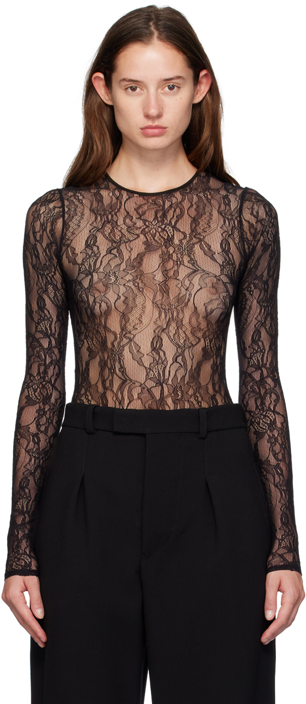 WARDROBE. NYC Black Lace Bodysuit