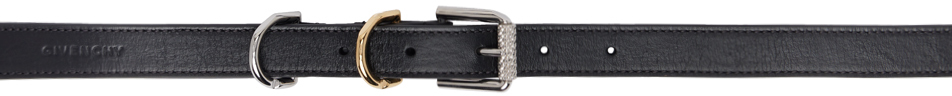 Shop Givenchy Black Voyou Belt In 001 Black