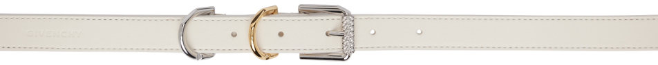 Shop Givenchy Off-white Voyou Belt In 105-ivory