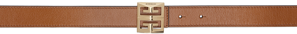 Shop Givenchy Brown & Black Leather Reversible Belt In 222-soft Tan